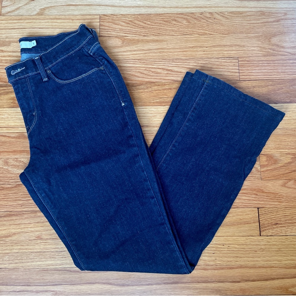 Levis 515 Bootcut Jeans Women’s Size 6 Mid Rise Dark Wash Blue Denim